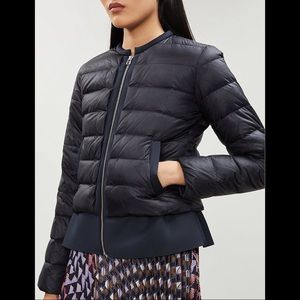maje Gaya peplum puffer. Downfilled. Warm. T36. Black. FINAL SALE.
